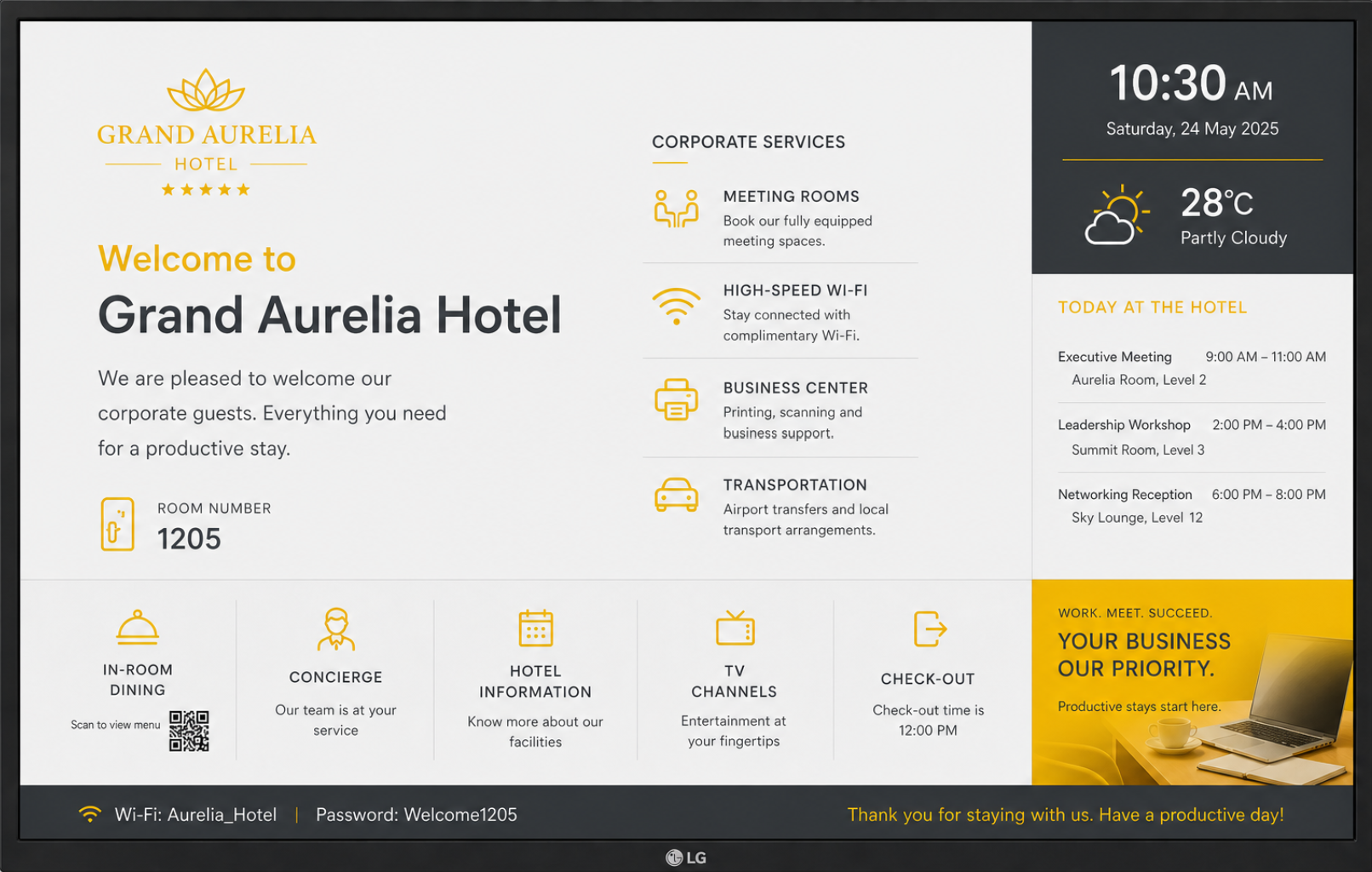 Viosign digital signage for hotels
